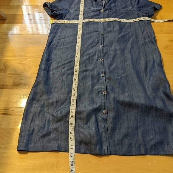 Fig Clothing SOY Dress blue denim tencel size Medium T6 - Picture 5 of 11